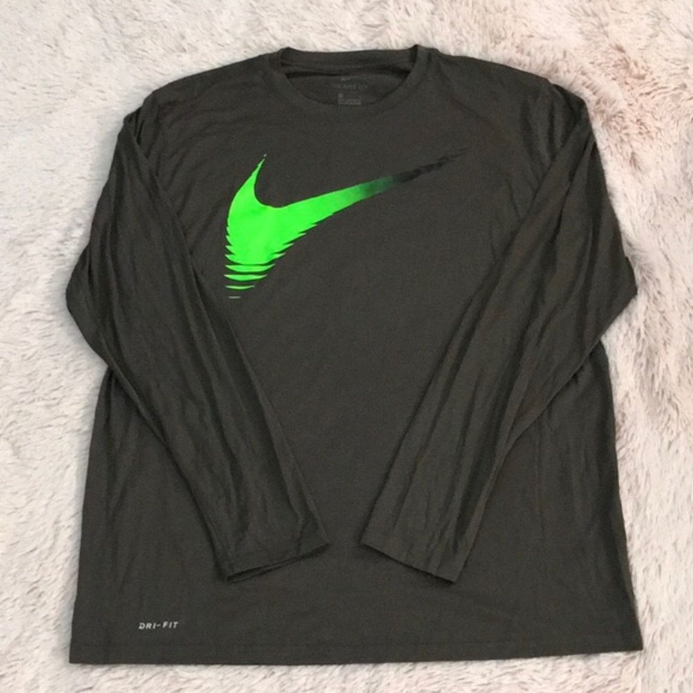Nike ‘Army Green’ Neon Swoosh Long Sleeve.